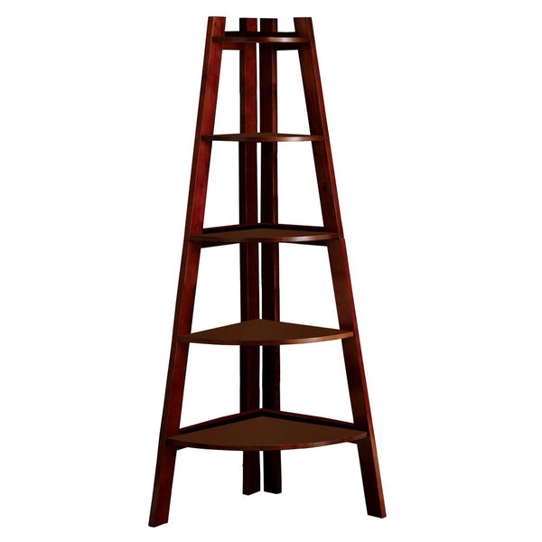 Lyss Contemporary Ladder Shelf In Cherry Finish - BM123273