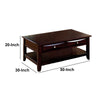 BM123286 Baldwin Coffee Table Contemporary Style, Expresso Brown Finish