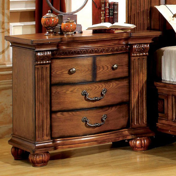 BM123357 Bellagrand Transitional Night Stand, Antique Tobacco Oak