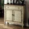 BM123413 Hazen Country Style Cabinet, Antiqued White & Brown