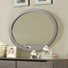 BM123542 Chic Wooden Oval Mirror, Gray