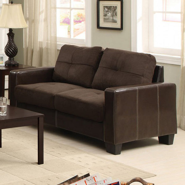 Laverne Contemporary Style Love Seat , Chocolate, Espresso - BM123710