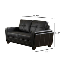 Blacksburg Contemporary Style Love Seat , Black - BM123723