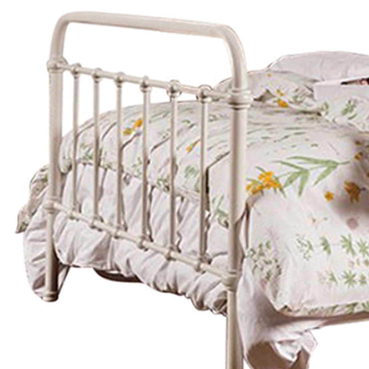 Sophisticated Metal Queen Bed, White - BM123749