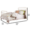 Sophisticated Metal Queen Bed, White - BM123749