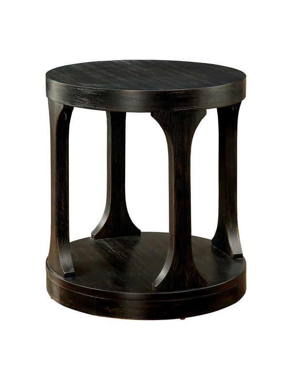 BM123836 Carrie Transitional End Table, Antique Black