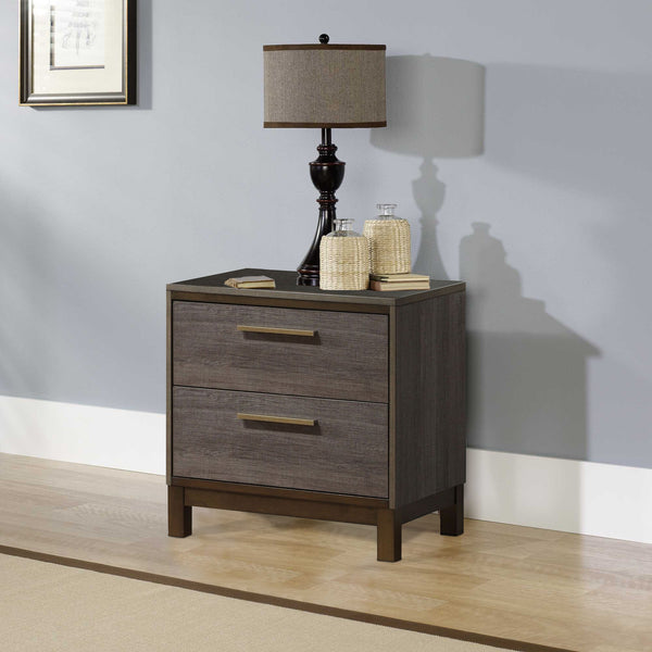 Manvel Contemporary Style Night Stand, Antique Gray - BM123878
