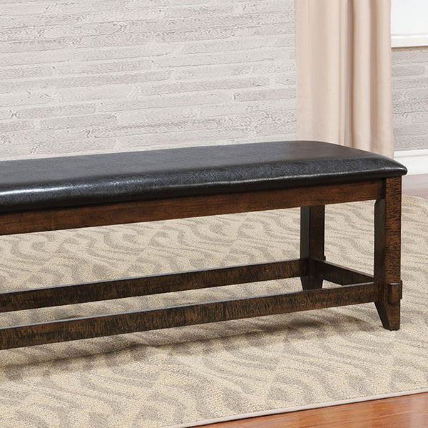 BM123895 Meagan I Transitional Style Bench , Brown Cherry