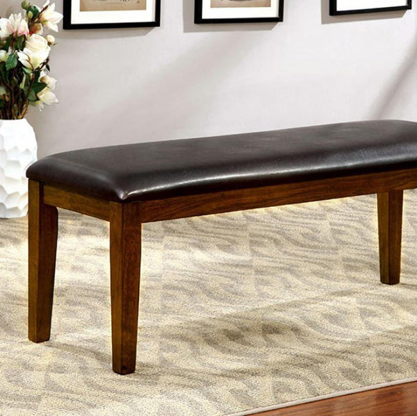 BM123896 Hillsview I Transitional Style Bench , Brown Cherry