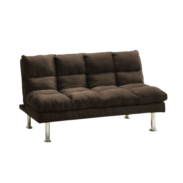 Saratoga Contemporary Saratoga Micro-Fiber Sofa Futon, Expresso-BM131159