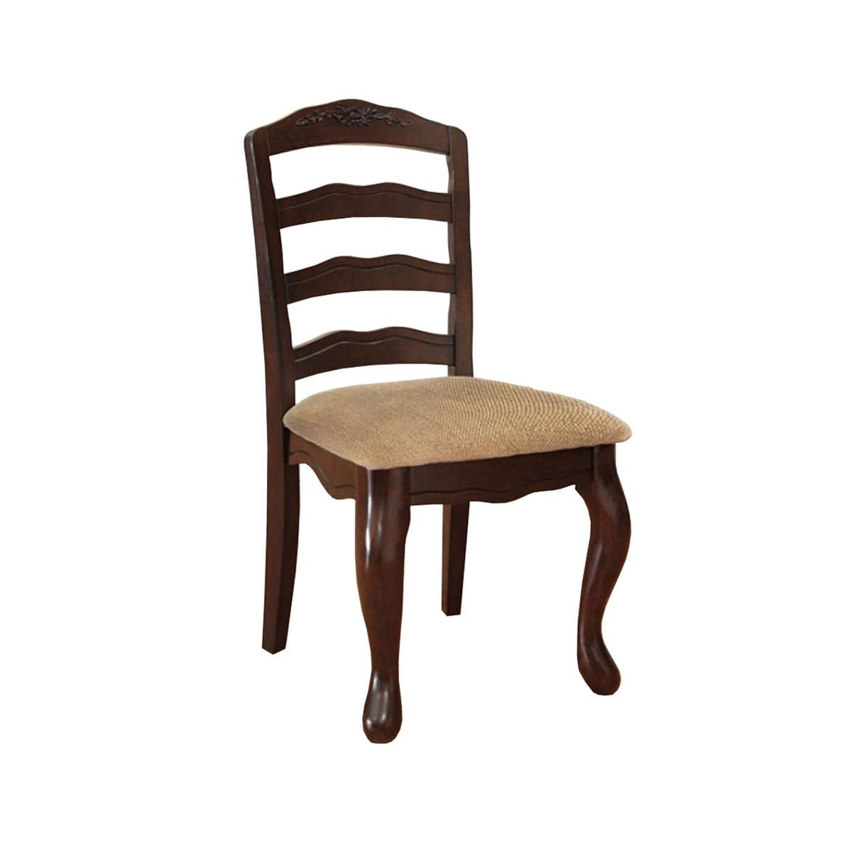 BM131180 Townsville Cottage Side Chair, Dark Walnut Finish, Set Of 2