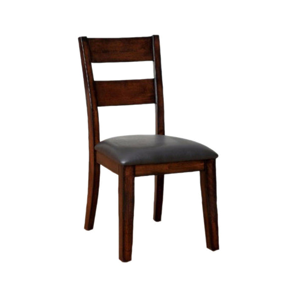 BM131201 Dickinson I Cottage Side Chair Withpu Seat, Dark Cherry, Set Of 2