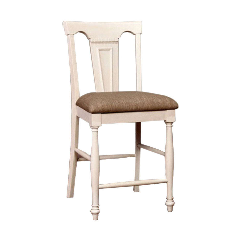 Sabrina Cottage Counter Height Chair, Tan & White, Set Of 2 - BM131207