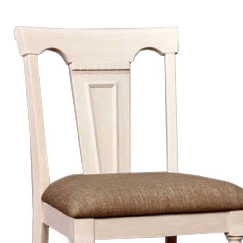 Sabrina Cottage Counter Height Chair, Tan & White, Set Of 2 - BM131207