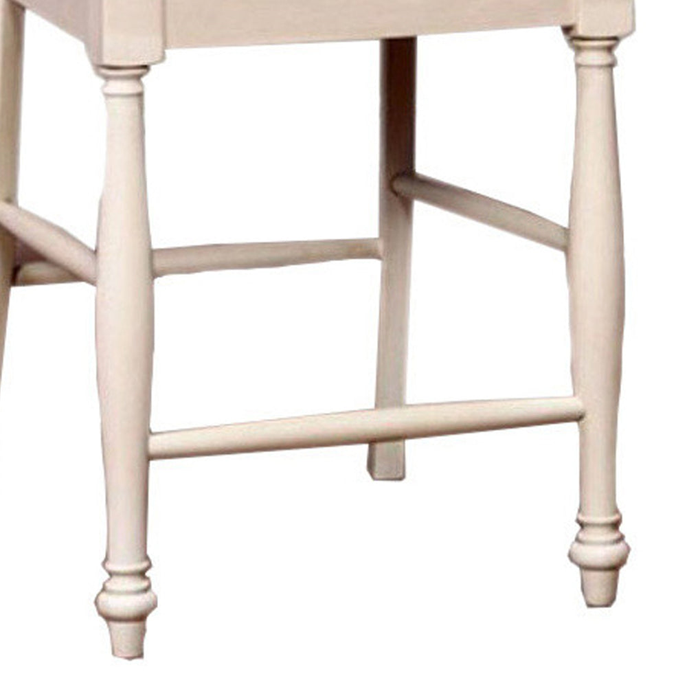 Sabrina Cottage Counter Height Chair, Tan & White, Set Of 2 - BM131207