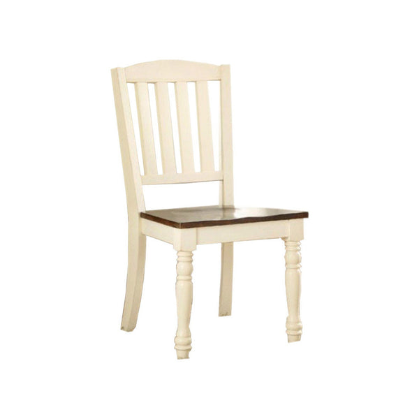 BM131213 Harrisburg Cottage Side Chair, White & Cherry Finish, Set Of 2