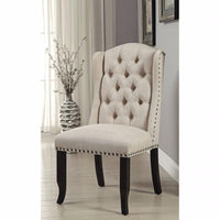 Sania I Rustic Side Chair, Antique Black Finish, Set Of 2 - BM131237