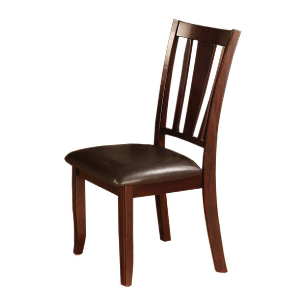 BM131246 Edgewood I Side Chair, Withpu Cushion, Expresso Finish, Set Of 2