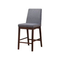 BM131262 Marten Midcentury Modern Counter Height Chair, Brown Cherry, Set Of 2