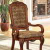 BM131292 Medieve Arm Chair Seat - Cal Foam, Antique Oak Finish, Set Of Two