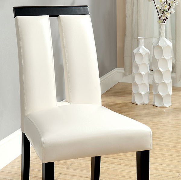 BM131300 Luminar Contemporary Side Chair, Black Finish, Set Of 2