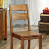 BM131303 Frontier Rustic Side Chair, Natural Teak Finish, Set Of 2