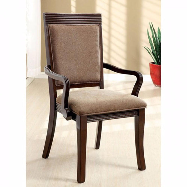 BM131311 Woodmont Contemporary Arm Chair, Walnut Finish, Set Of 2