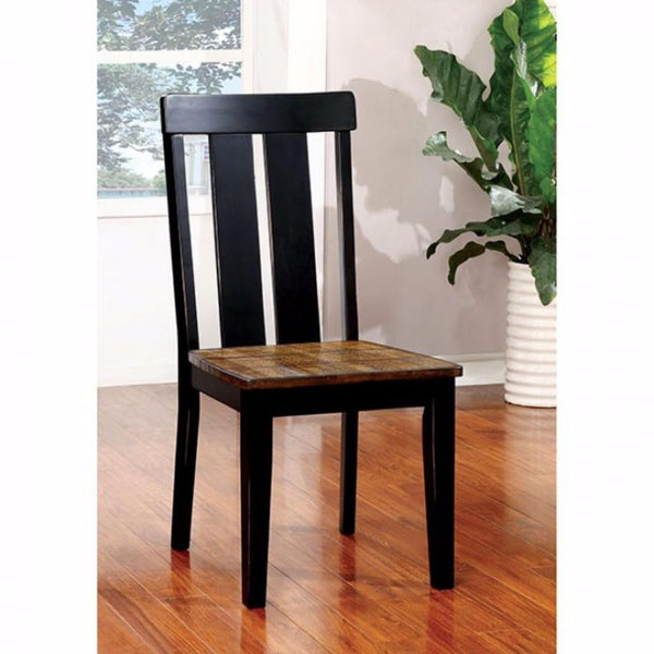 BM131313 Alana Transitional Side Chair Withwood Seat, Set Of 2