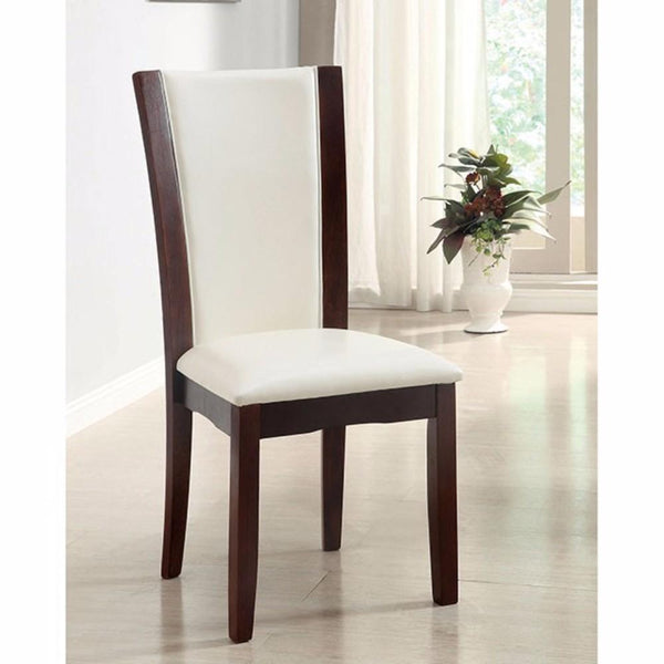 Manhattan I Contemporary Side Chair, White Finish, Set Of 2 - BM131324