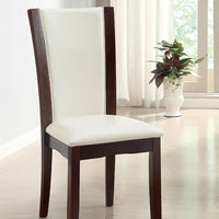 Manhattan I Contemporary Side Chair, White Finish, Set Of 2 - BM131324