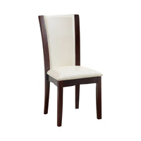 BM131324 Manhattan I Contemporary Side Chair, White Finish, Set Of 2