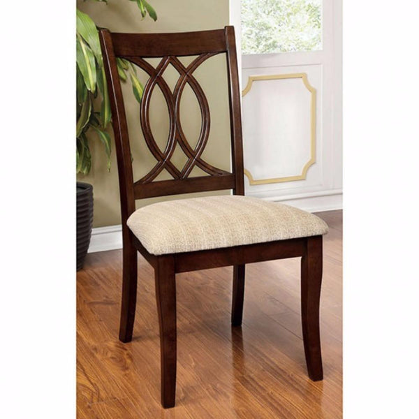 Carlisle Transitional Side Chair, Brown Cherry Finish, Set of 2 - BM131334