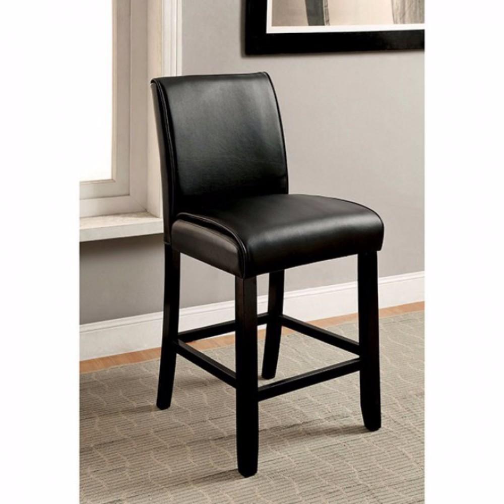 Grandstone II Contemporary Counter Height Chair With Black Finish, Set of 2 - BM131335