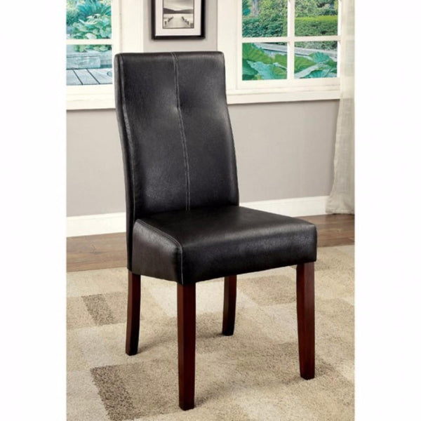 Bonneville I Contemporary Side Chair With Black Pu, Set Of 2 - BM131340