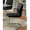 BM131342 Lodia I Contemporary Side Chair With Black Pu, Set Of 2