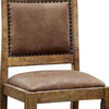 Gianna Cottage Side Chair With Fabric, Rustic Pine, Set Of Two - BM131348