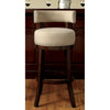BM131355 Lynsey Contemporary 24"Barstool Withlinen Cushion, Set Of 2
