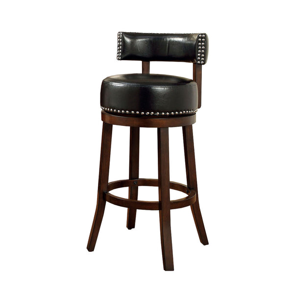 BM131358 Shirley 29" Barstool Withpu Cushion, Black Finish, Set Of 2