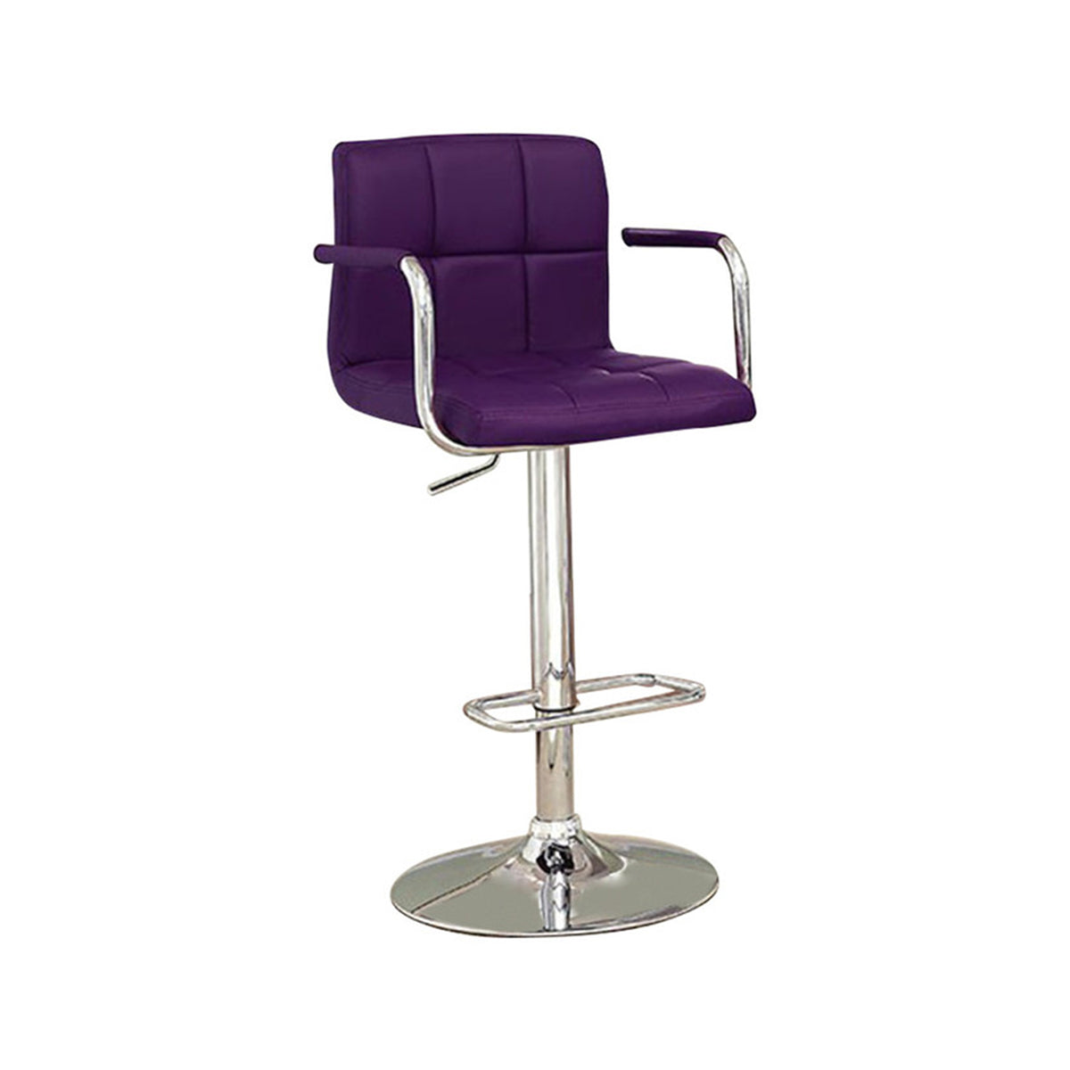 Corfu Contemporary Bar Stool With Arm In Purple - BM131408