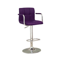 Corfu Contemporary Bar Stool With Arm In Purple - BM131408