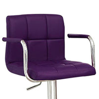 Corfu Contemporary Bar Stool With Arm In Purple - BM131408