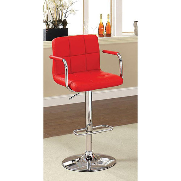 Corfu Contemporary Bar Stool With Arm In Red - BM131409