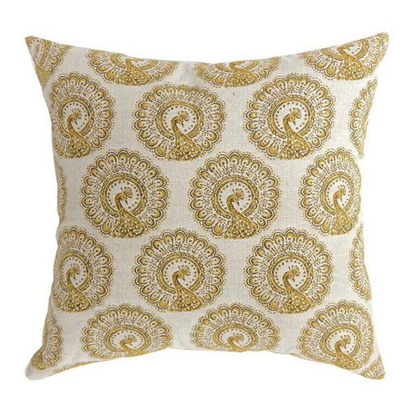 BM131624 -FIFI Contemporary Big Pillow With pattern Fabric, Yellow Finish, Set of 2