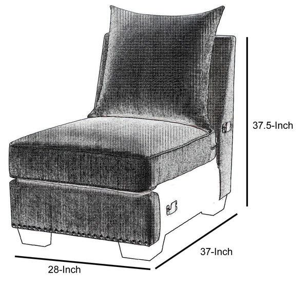 BM131761 Skyler II Traditional Armless Chair, Gray Finish