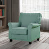 Belem Transitional Accent Chair With Blue Flax Fabric - BM131847