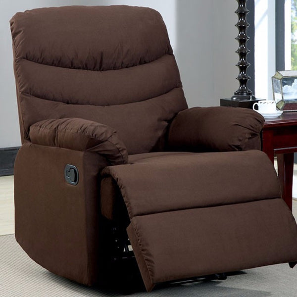 BM131938 Plesant Valley Transitional Recliner Chair With Microfiber, Brown