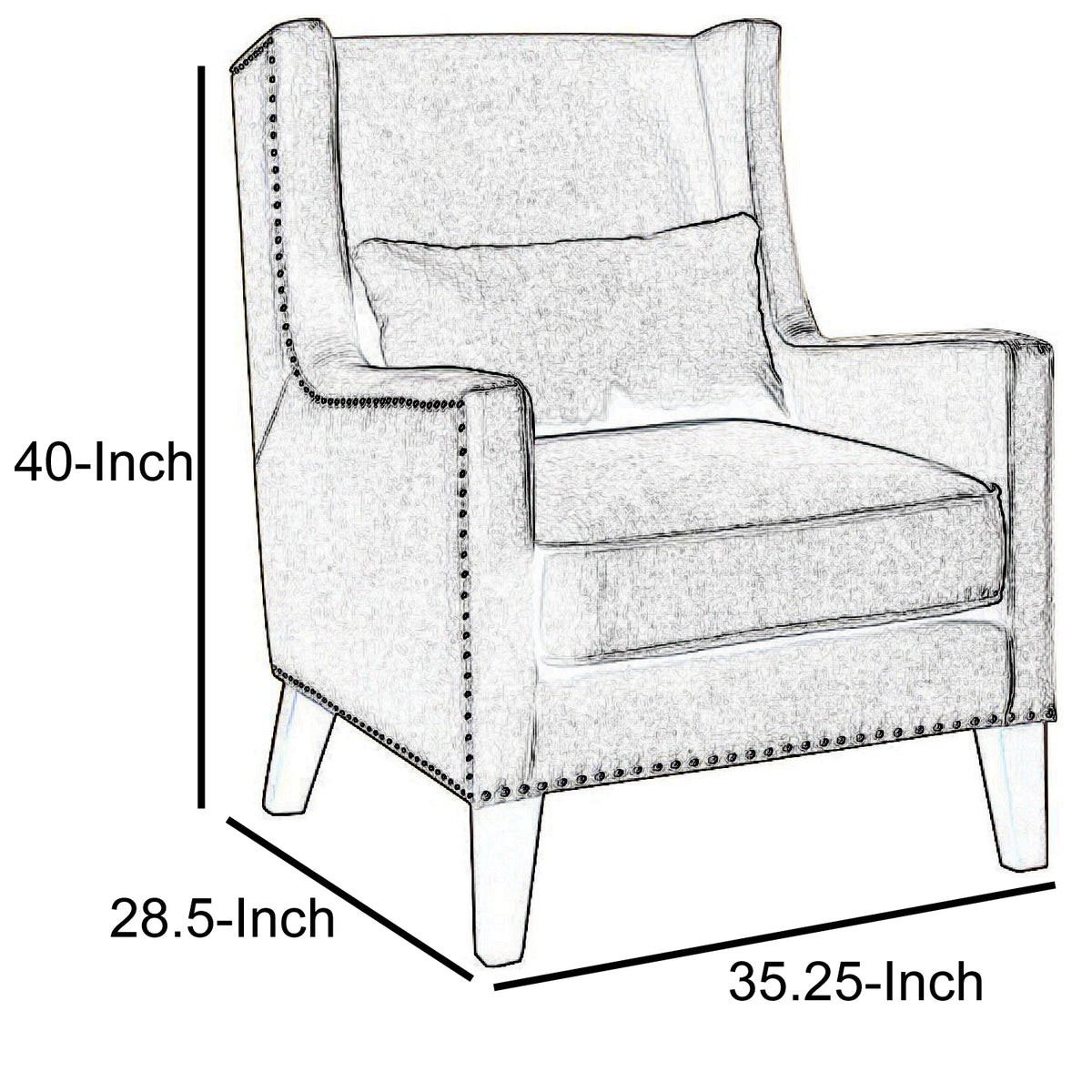 BM131954 Tomar Transitional Accent Chair With Gray Color