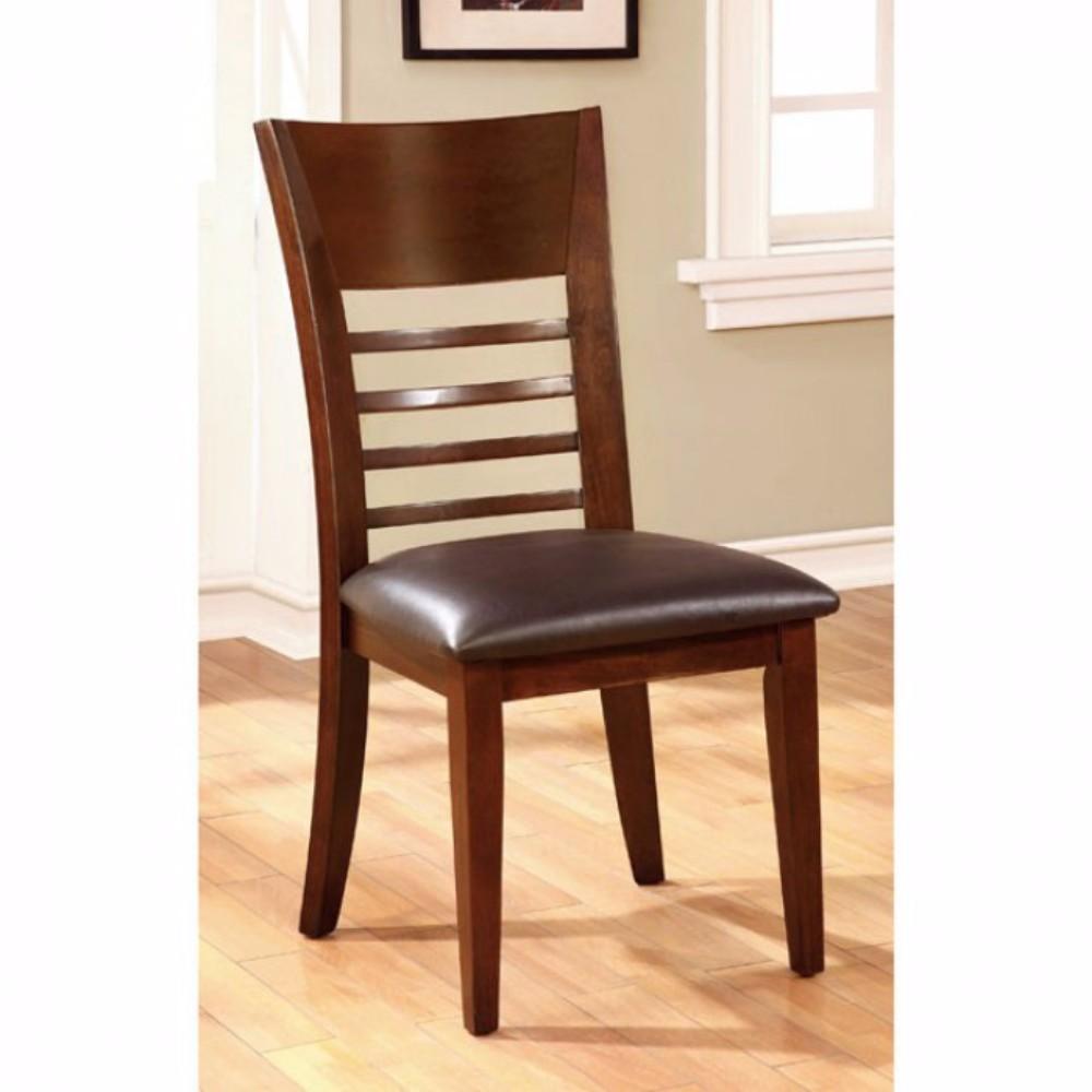 Hillsview I Transitional Side Chair, Brown Cherry Finish, Set of 2 - BM131981