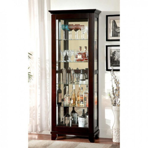 Curio Cabinate In Cappuccino Finish - BM137685