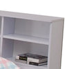 Wooden Full Size Bookcase Headboard with 6 Open Shelves, White - BM141867